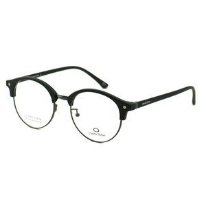 Charles Delon Round Men Black Plastic Frame
